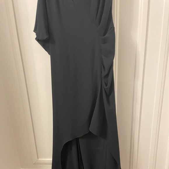 Black BCBGMaxazria gown with metallic beading. - Picture 4 of 4